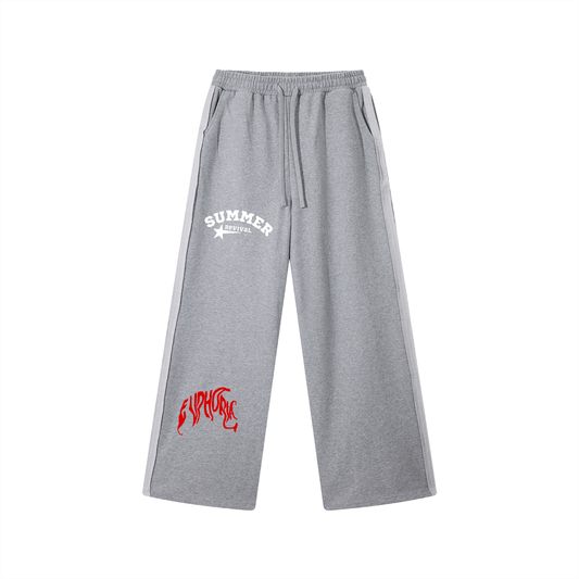 Contrast Tape Straight-Leg Sweatpants
