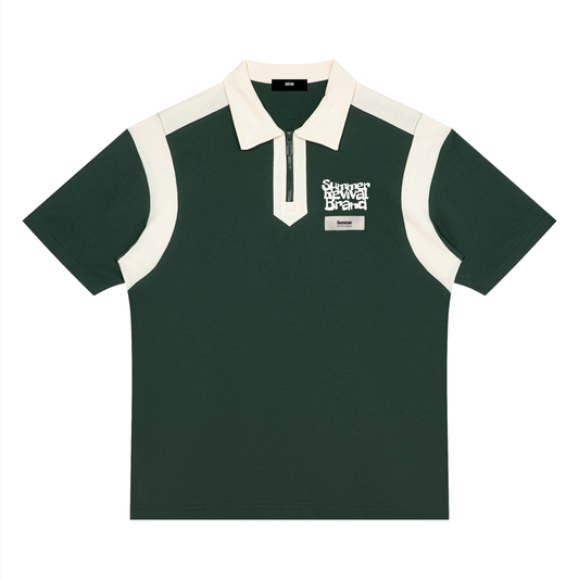 Quarter Zip Polo Shirt