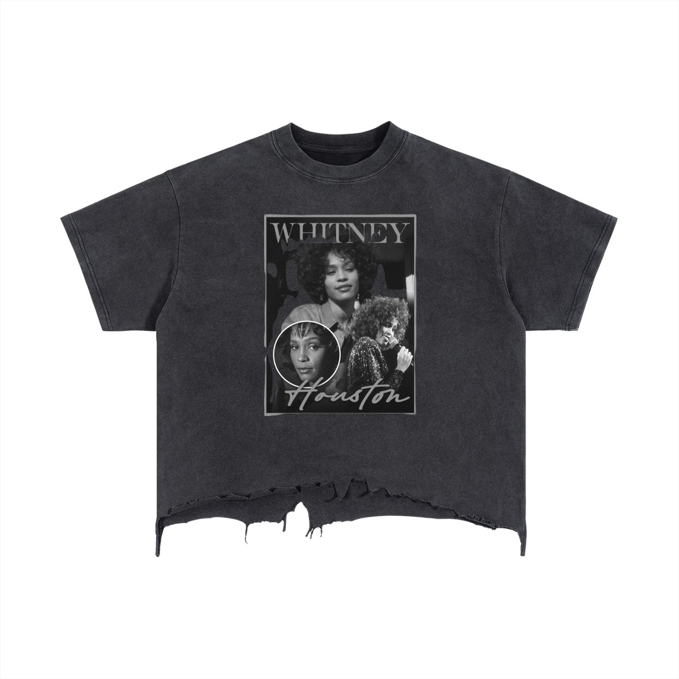 Whitney  Distressed Hem T-Shirt