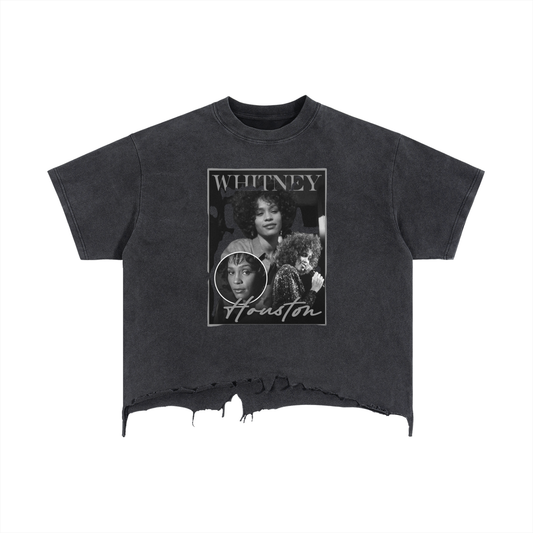 Whitney  Distressed Hem T-Shirt